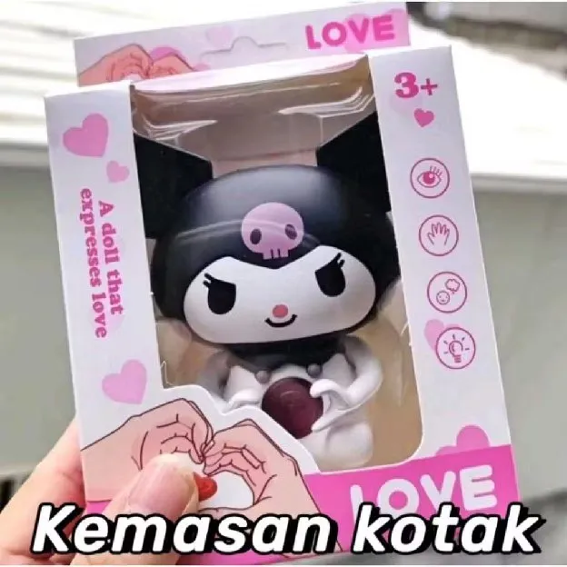 Boneka I Love You Cinnamoroll Melody Kuromi Sanrio LED Night Light Gantungan Kunci