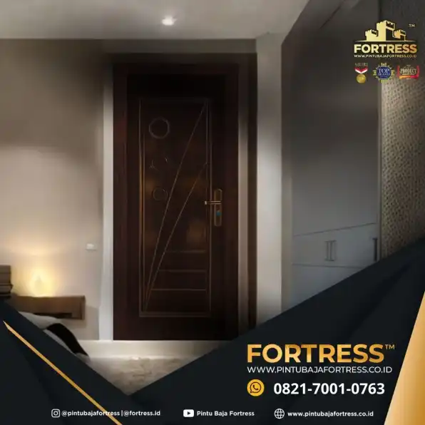 MEWAH..!! WA 0821 7001 0763 (FORTRESS) Pintu Plat Besi Polos Motif Kayu Di Ciamis