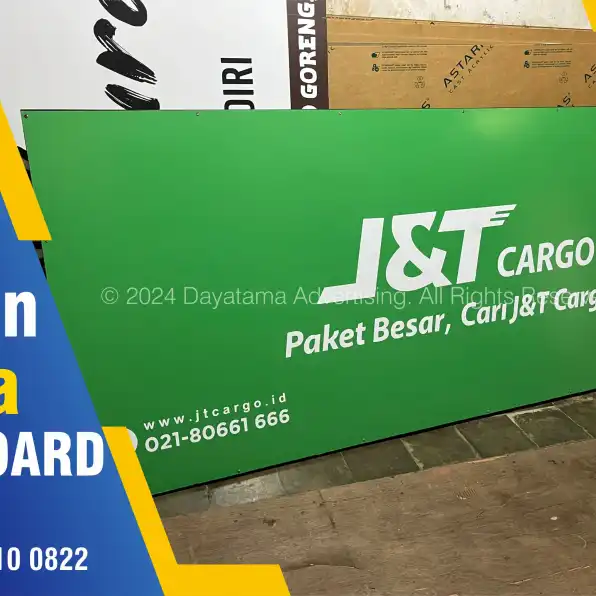 Plang Billboard Toko/ Papan Nama J&T Cargo