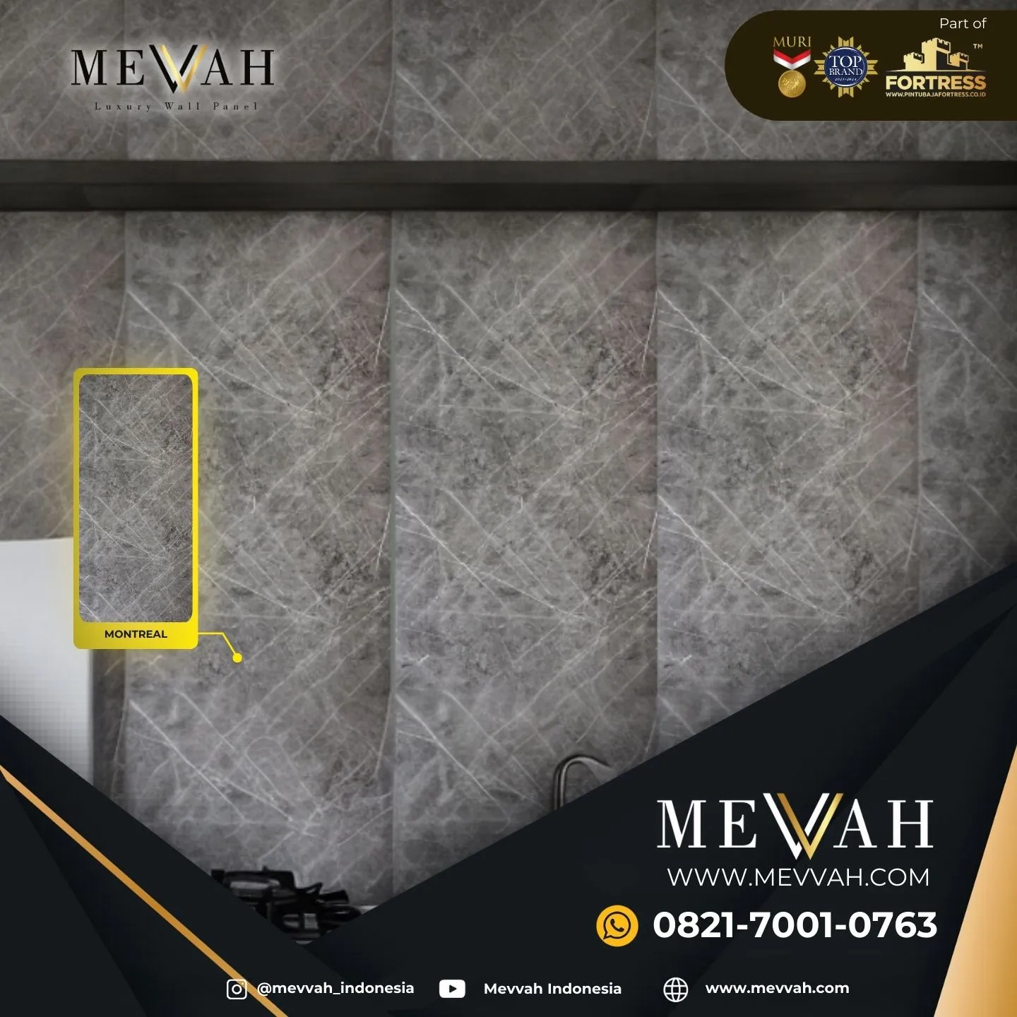 (MEVVAH) Jual Marmer Panel Pvc Abu Abu Di Kayong Utara