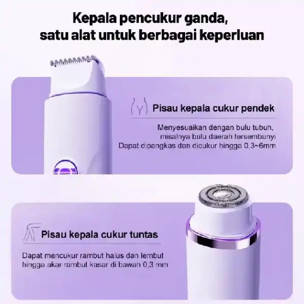 【NEW】KUCUU Alat Cukur Wanita Alat cukur bulu kemaluan Mini Epilator Shaver Hair Pencukur Bulu Ketiak