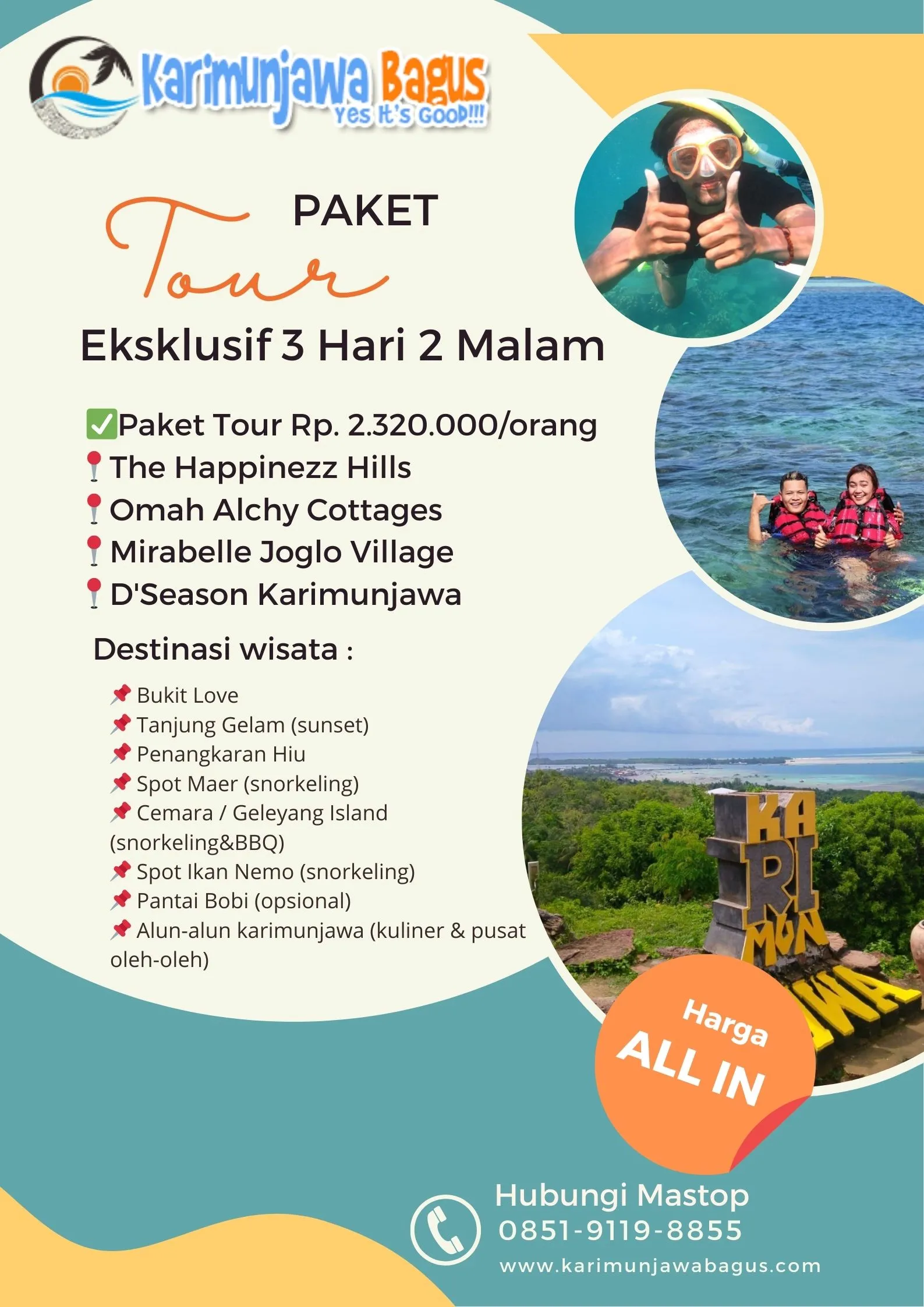 Travel Keren Harga Honeymoon Karimunjawa 3 Hari 2 Malam Untuk Sekolah Magelang Karimunjawa Bagus