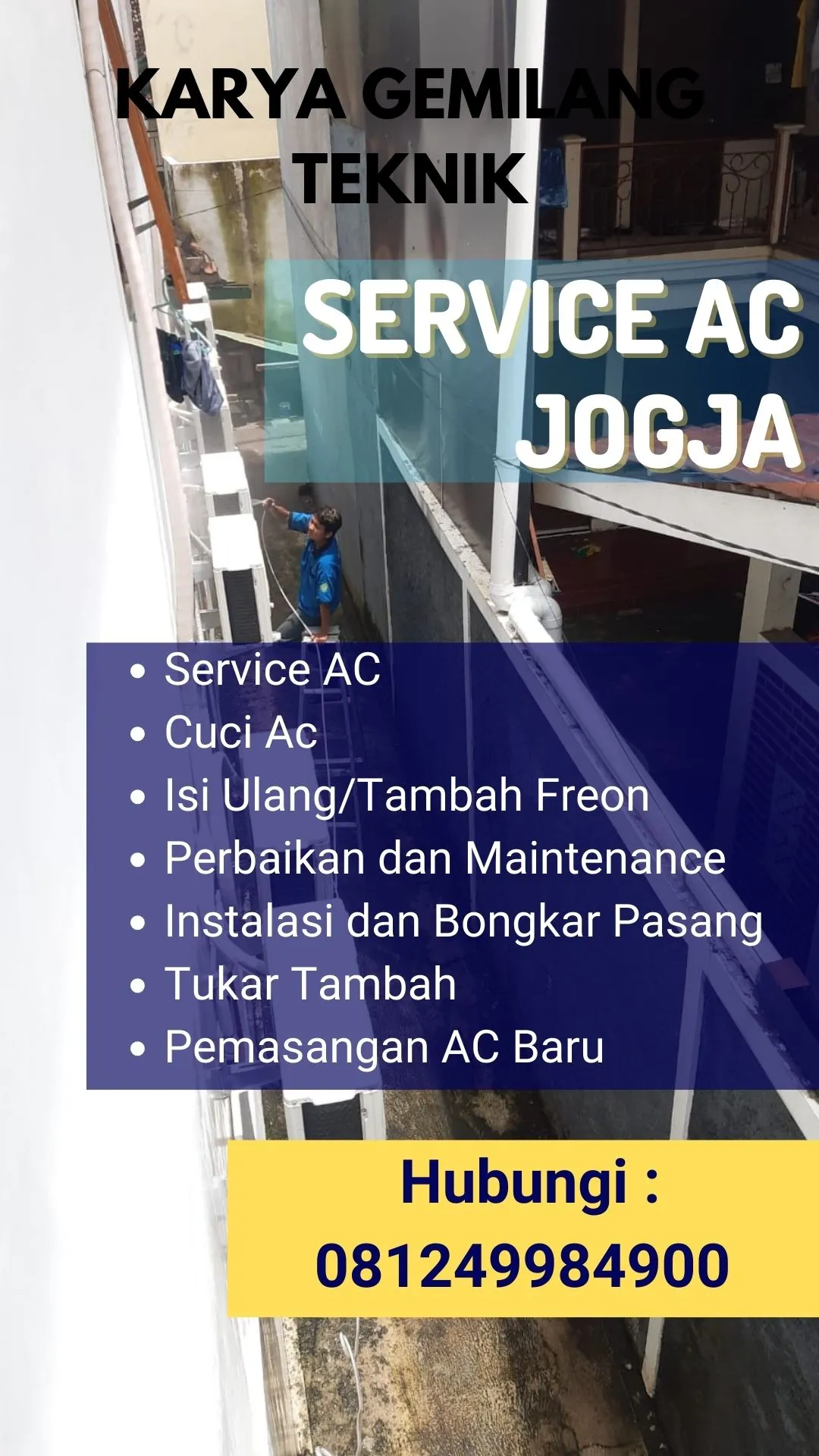 Service AC, Cuci AC, Pasang AC di Minggir Sleman