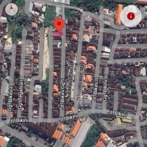 Dijual 1,34 are, Free Bangunan, Jl. Bikini Teuku Umar Barat Padangsambian Klod Denpasar