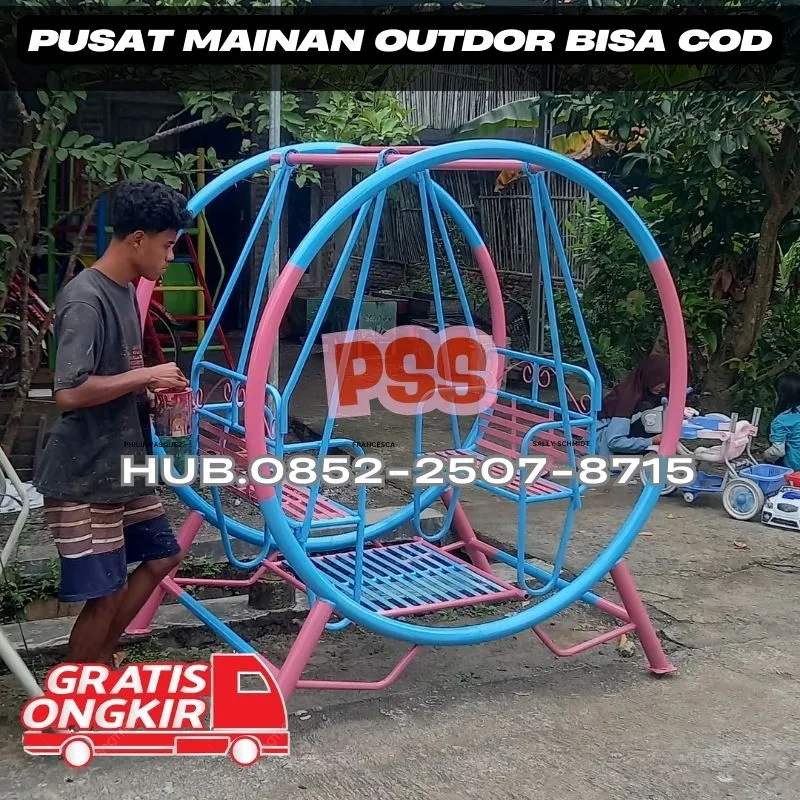 Contoh ayunan besi dewasa Dan Perosotan Custom  Kec Matraman Jakarta Timur