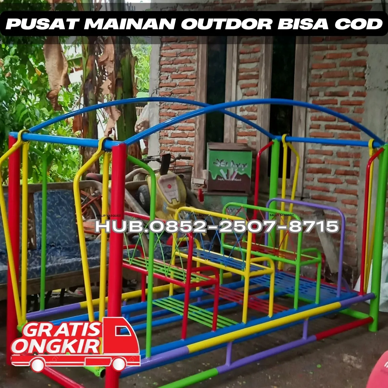 Desain ayunan besi hollow Dan produsen playground Kec Maospati Magetan