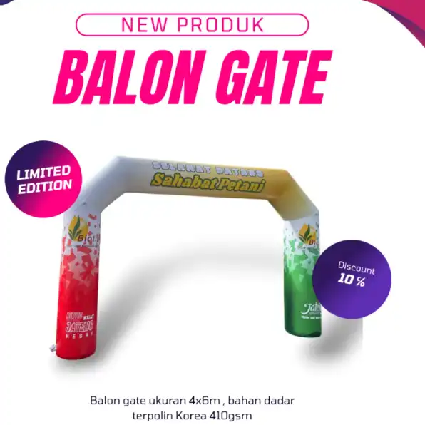 Balon gate start finish murah berkualitas harga khusus di jogja