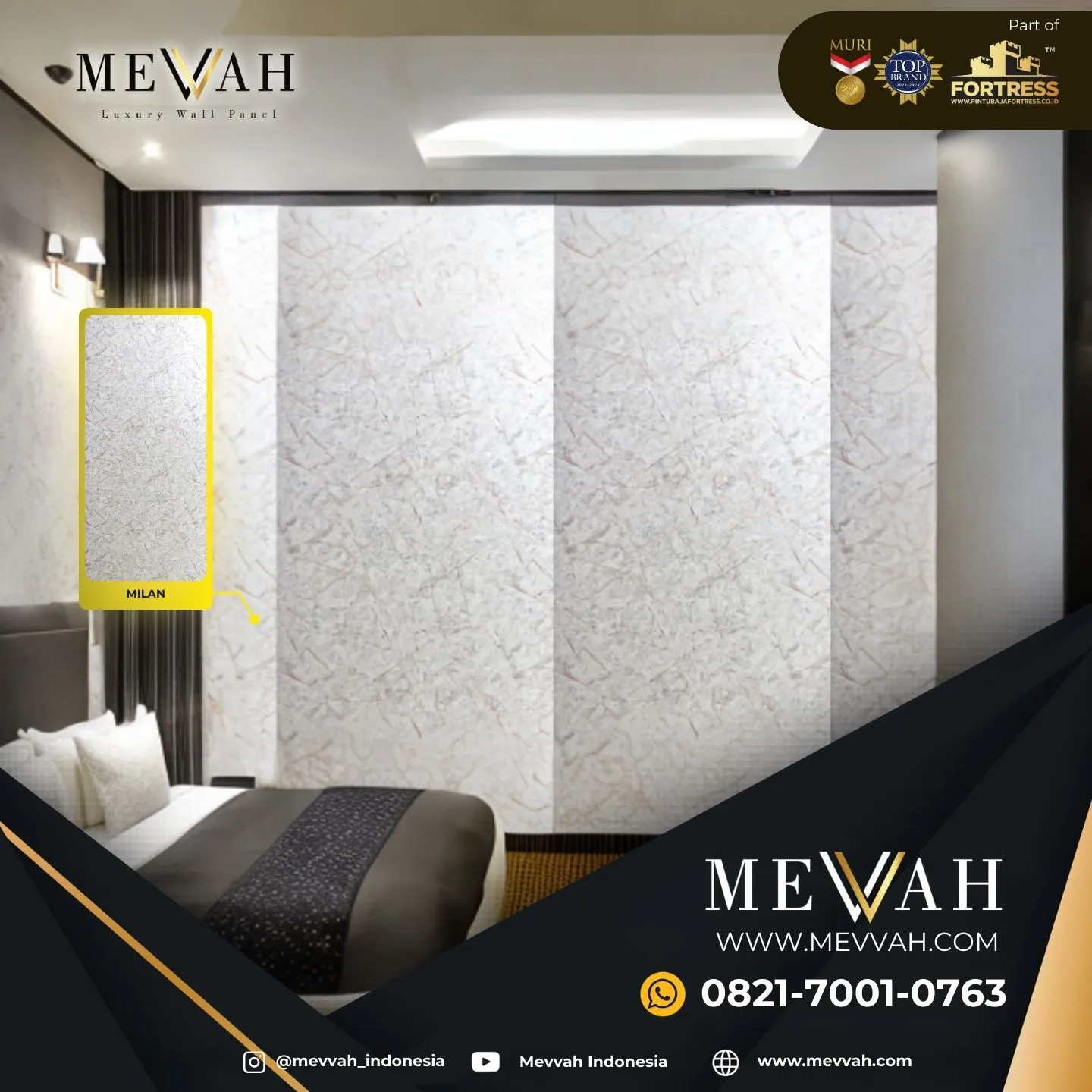 (MEVVAH) Marmer Pvc Dinding Putih Di Sambas