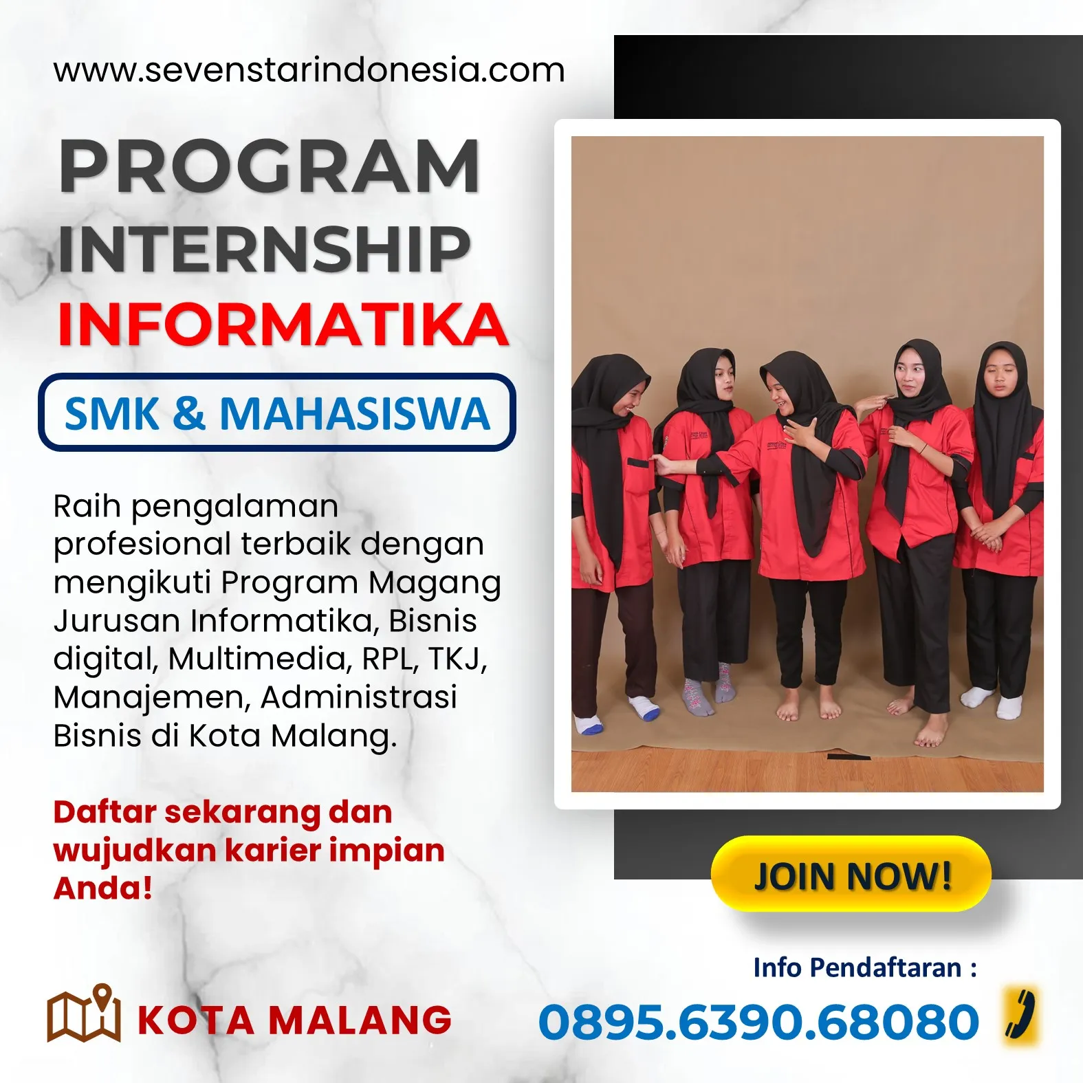 Hub 0895-6390-68080, Info PKL Mahasiswa Multimedia UMM Malang