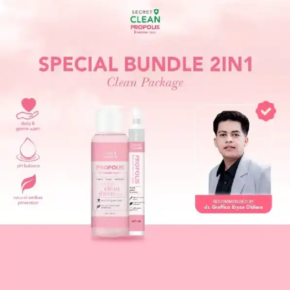 [2IN1 ALL VARIANT]  Secret Clean Pembersih & Perawatan Area Kewanitaan Isi 2 pcs (Wash & Spray)