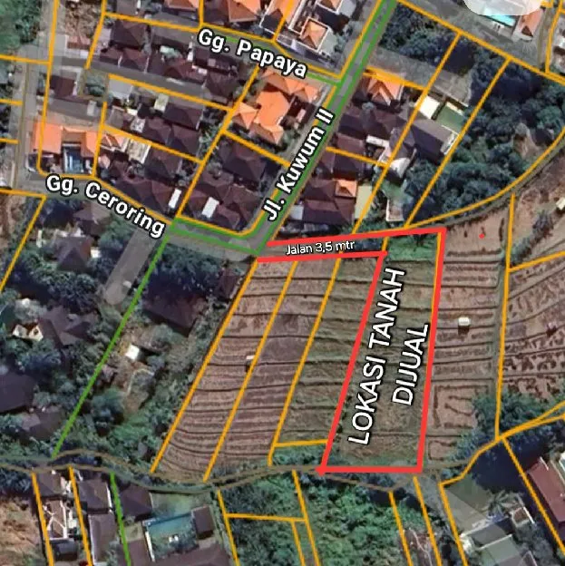 Dijual 17 are, Jl. Kuwum II Raya Semer Umalas Kerobokan Klod Kuta Utara