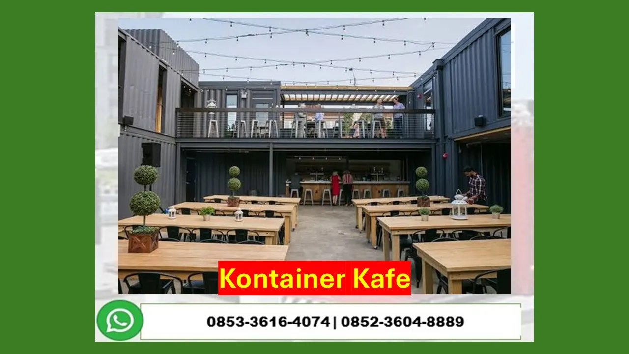 Kontraktor Jasa Pembuatan Mini Cafe Container Modern Tanggamus