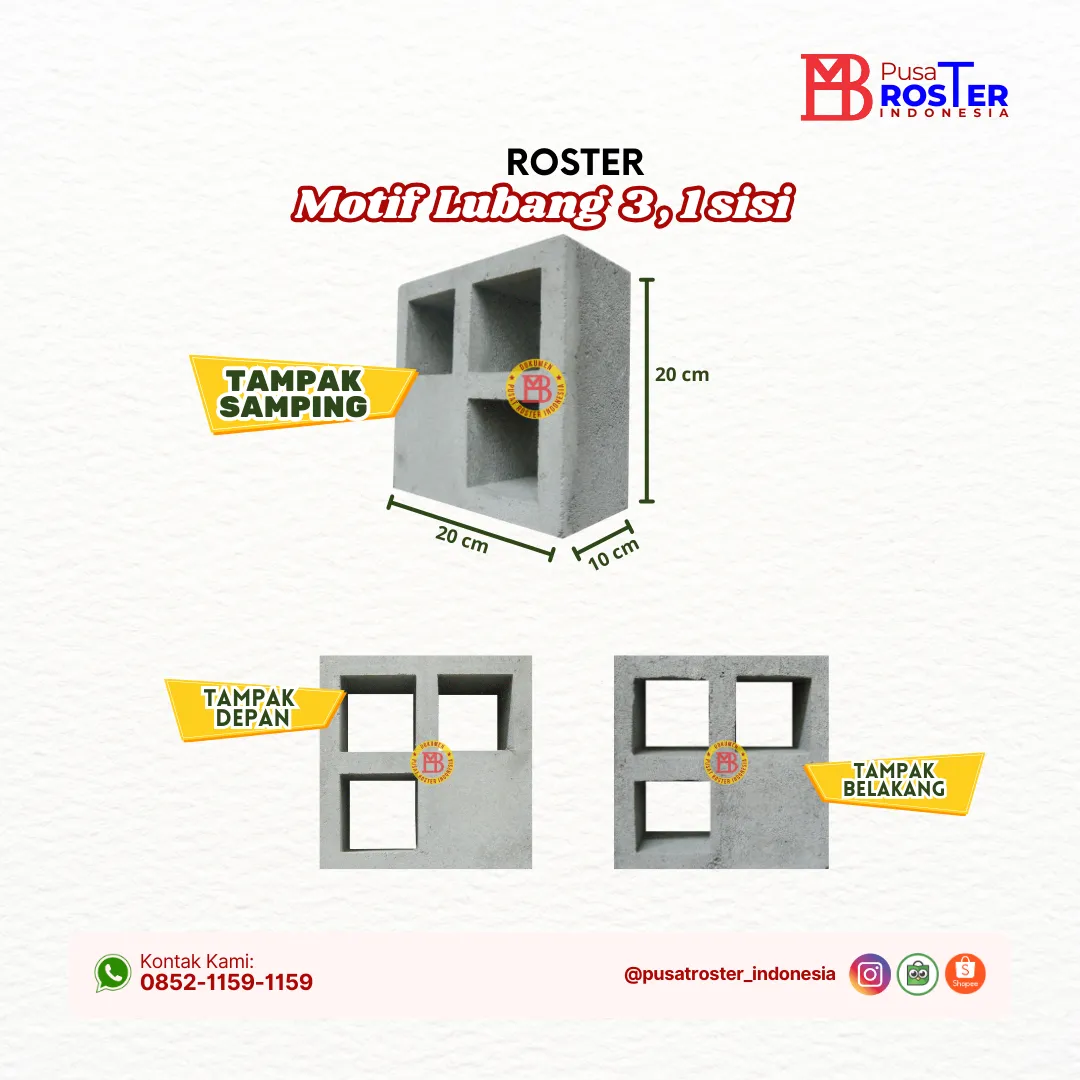 Roster Cor Lubang 3, 1 Sisi