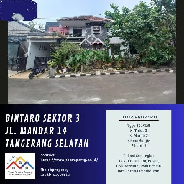 DIJUAL RUMAH PRIME BINTARO JL MANDAR SEKTOR 3 BINTARO HARGA SPESIAL