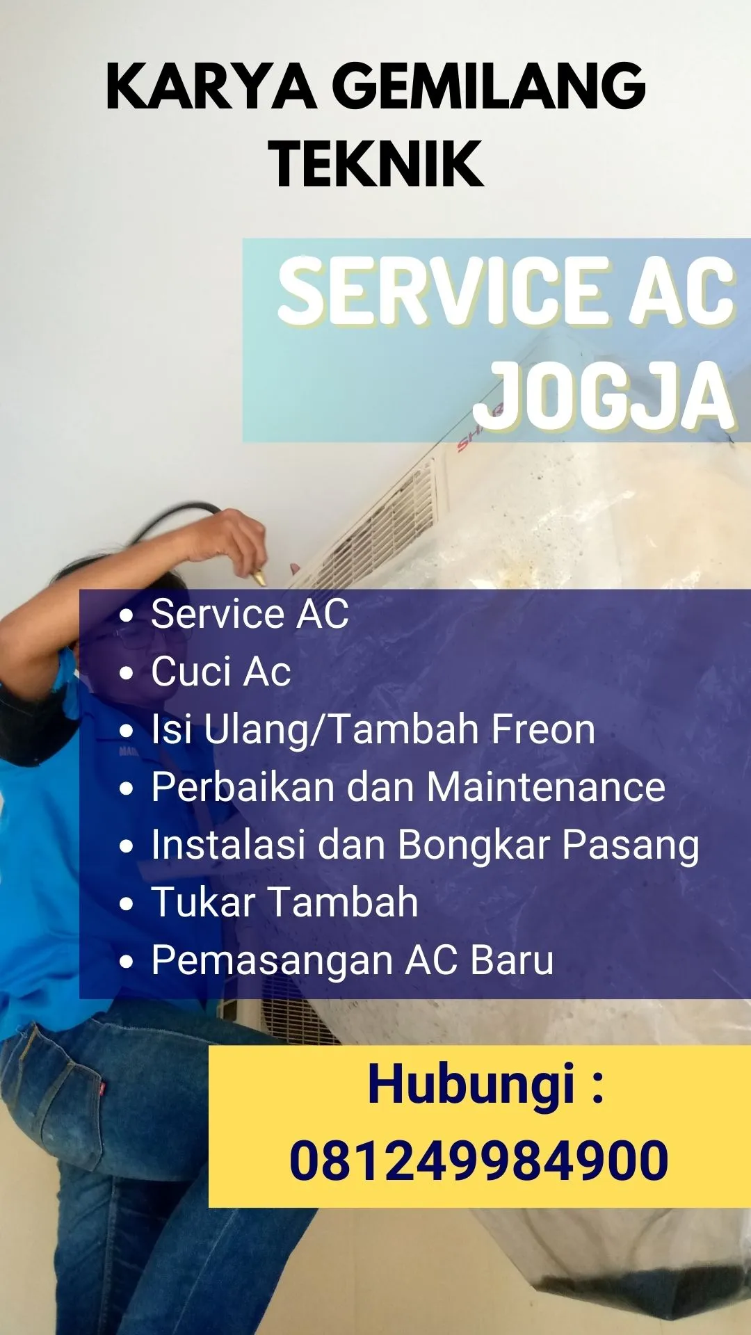 Service AC, Cuci AC, Pasang AC di Kaligesing Purworejo