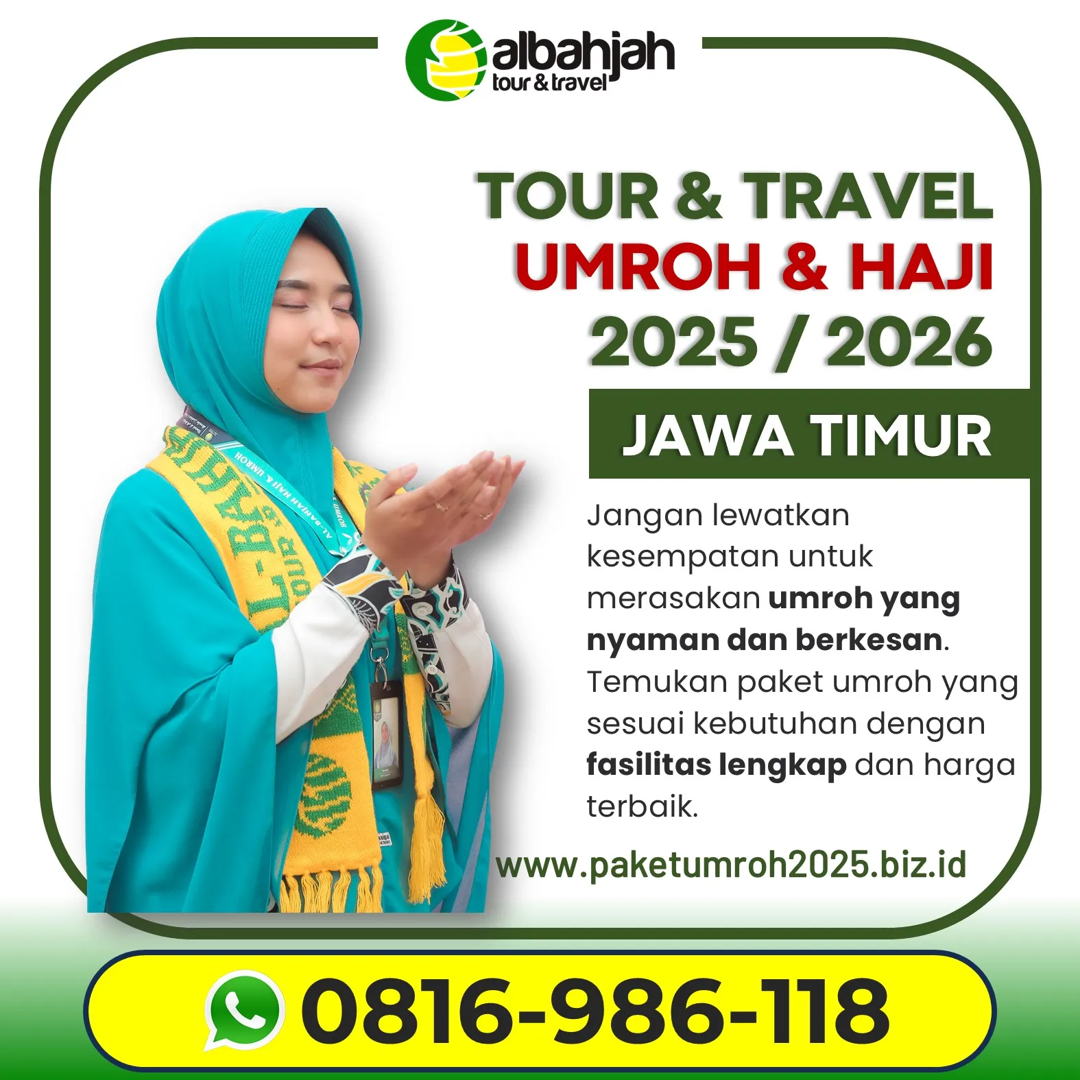 Paket Umroh Keluarga 2025 Poncokusumo Malang AL Bahjah