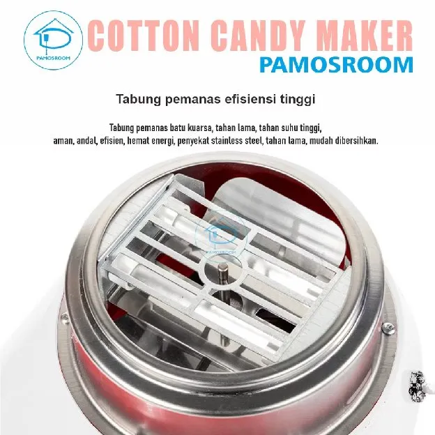 Mesin Gulali Mini Electric Cotton Candy Floss Maker Alat Pembuat Permen Gula Kapas