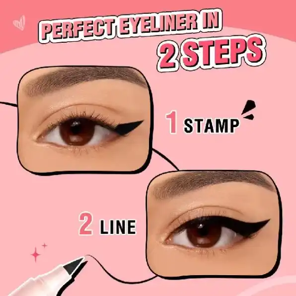 PINKFLASH #QuickShape 2-in-1 Lasting Winged Eyeliner Stamp Waterproof High Pigment Evenly & Smooth S