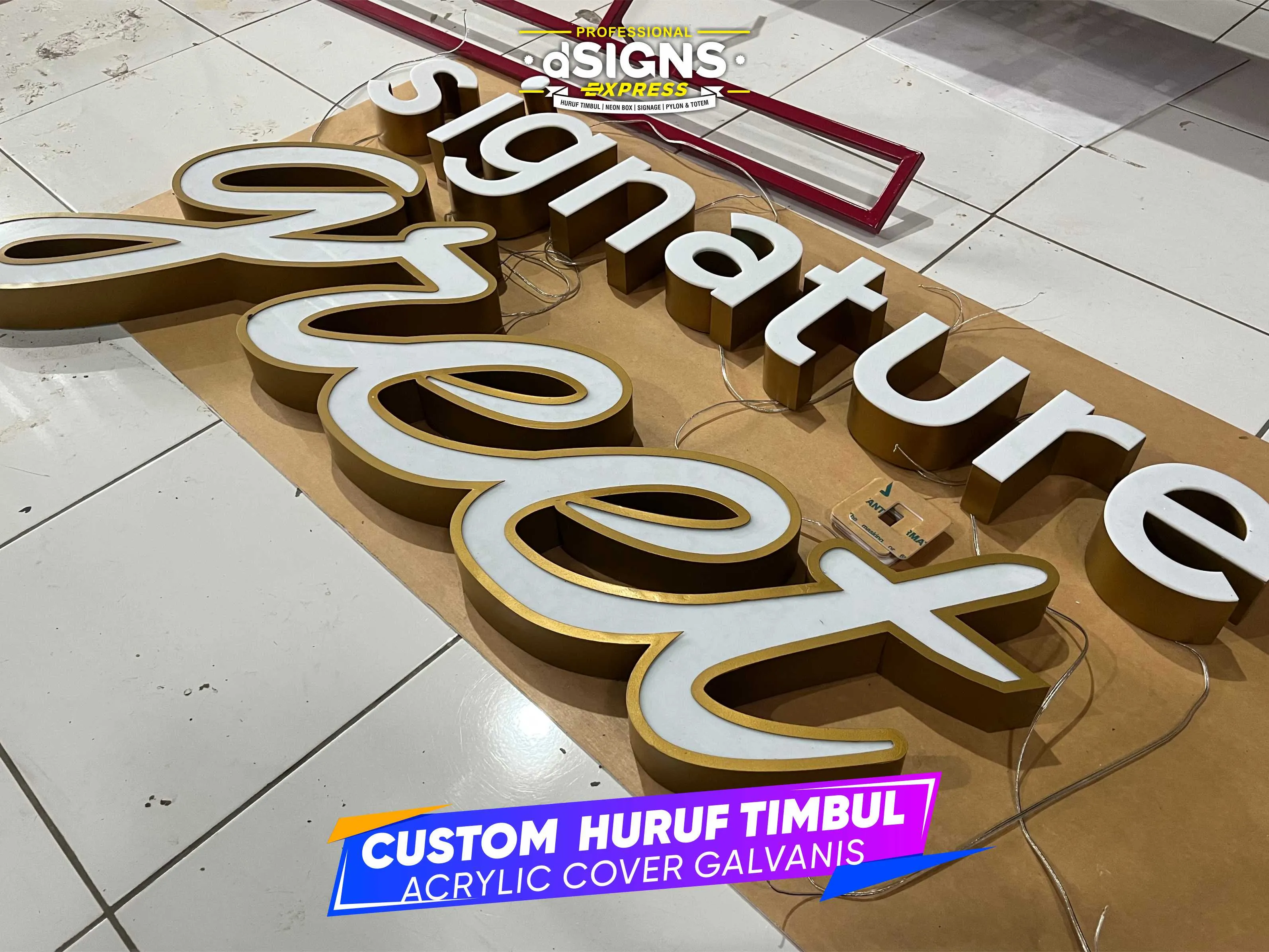 Signage Huruf Timbul Akrilik Bogor