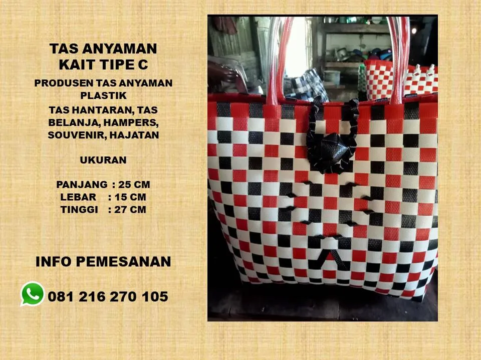 TERLARIS, WA 0812-1627-0105, Distributor Tas Anyaman Tali Plastik di Banjarnegara, Jual Grosir Tas Anyaman Plastik Surabaya Sragen