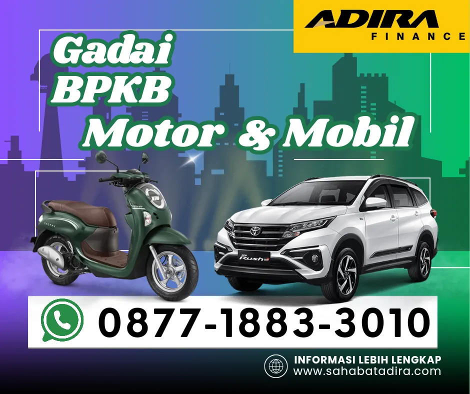 0877-1883-3010, Gadai BPKB Adira Margonda