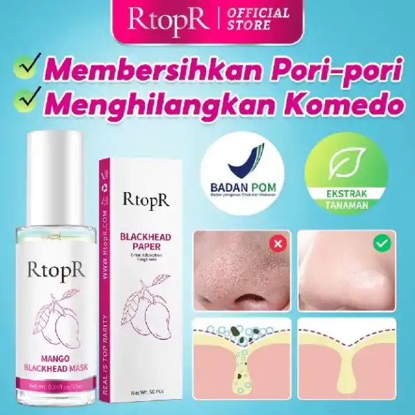 RtopR Mangga Penghilang Komedo Masker Membersihkan Pori-pori Pengobatan Jerawat Serum Peeling Off Ma