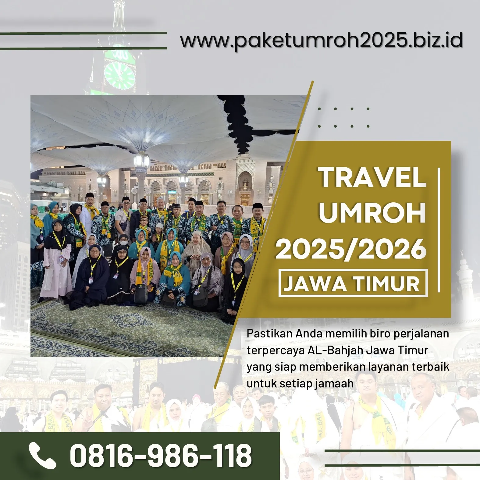 Paket Umroh VIP 2025 Pakisaji Malang AL Bahjah