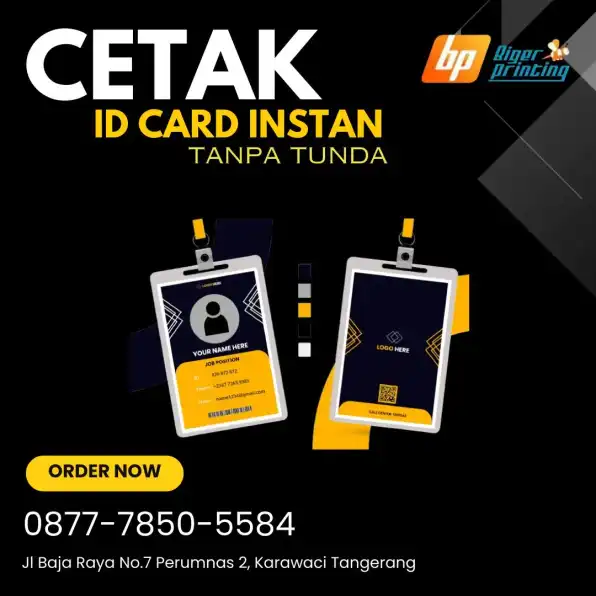 TANPA TUNDA, Wa./Call 0877-7850-5584, Cetak Id Card Instan, di Batu ceper tangerang