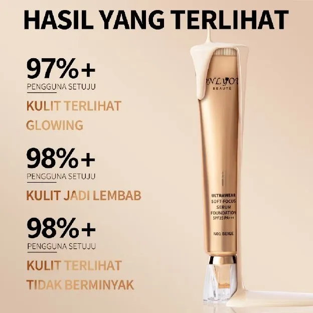 NEW UPGRADE ONLYOU Serum Foundation 24H JAM TAHAN LAMA UltraWear Soft-Focus SPF25 PA+++ Concealer me