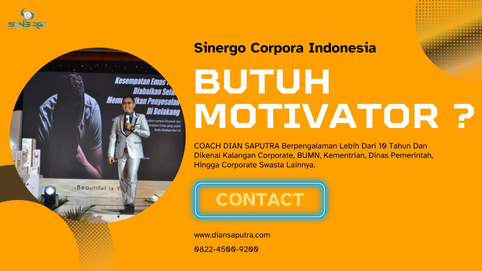 Pembicara Motivator Rembang, Terpercaya & Solutif, Dian Saputra