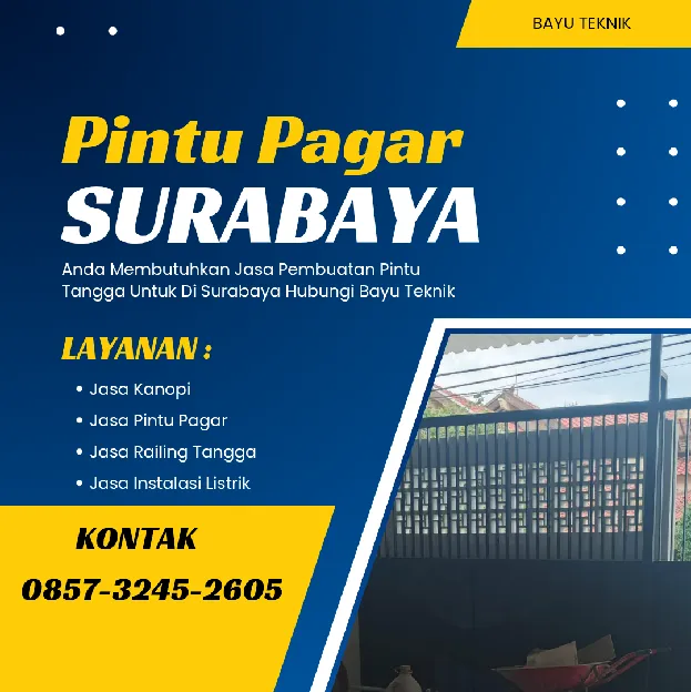 Jasa Pintu Pagar Sambikerep 0857  3245  2605