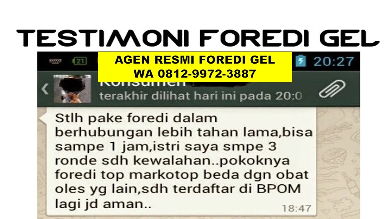 ORIGINAL O8I2-9972-3887 WA, Jual Foredi Gel Tangerang