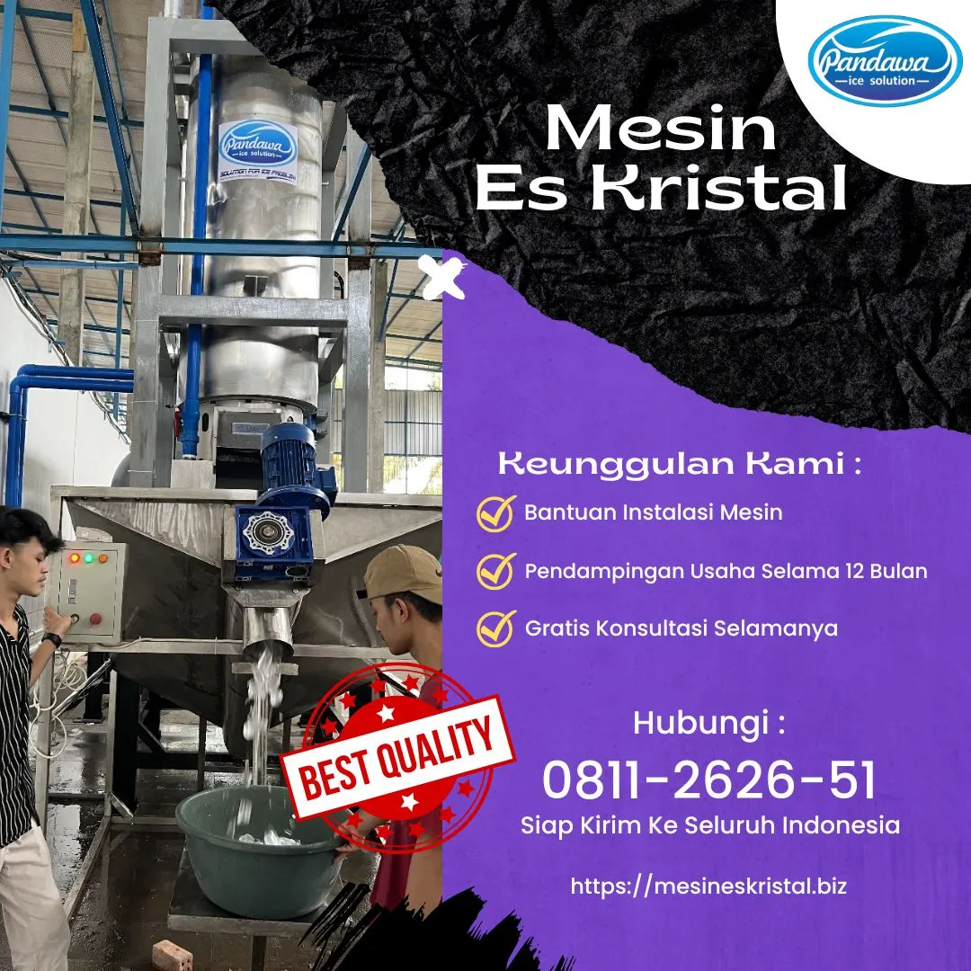 MESIN ES KRISTAL 1 TON, KONAWE, SULTRA