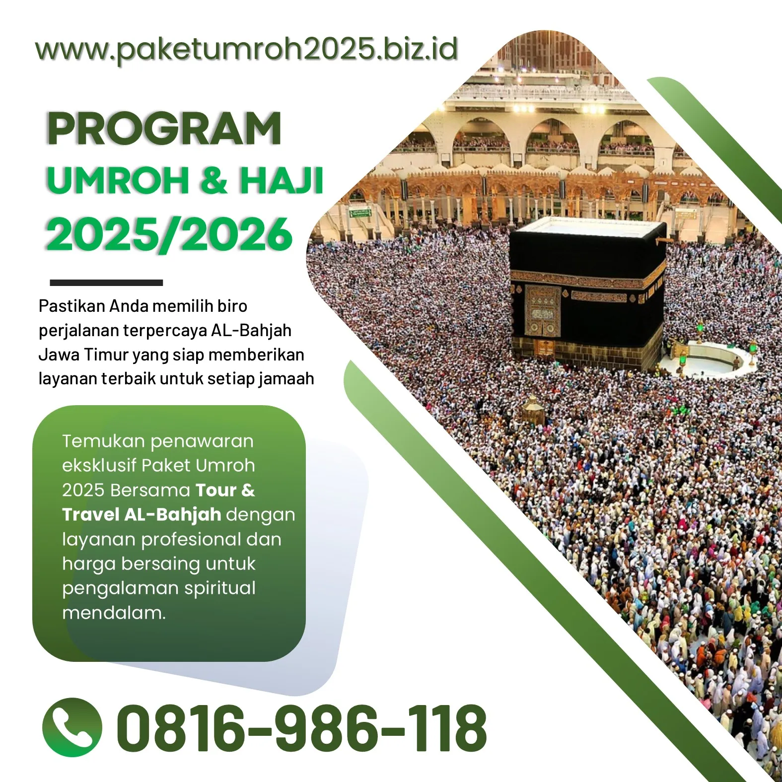 Travel Umroh Akhir Tahun 2025 di Kalipare Malang Bersama AL Bahjah