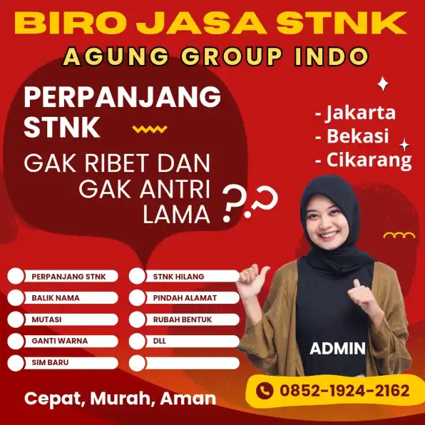 TERCEPAT, WA 0852-1924-2162, Biro Jasa Pajak Bekasi, Jasa Mutasi Dan Balik Nama Motor Jakarta