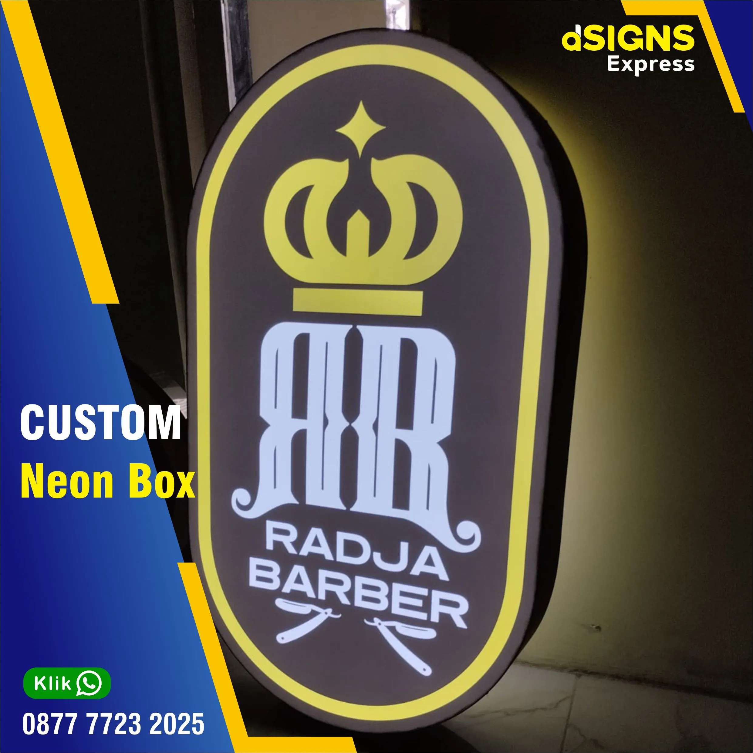 Neon Box Radja Barbershop Bandung