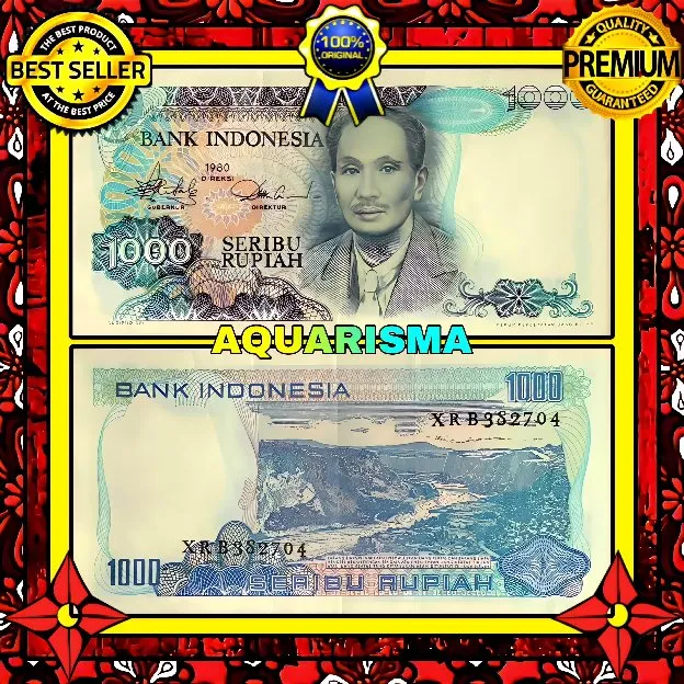 1 PCS SOUVENIR UANG KUNO 1000 RUPIAH SUTOMO TAHUN 1980 GOOD QUALITY