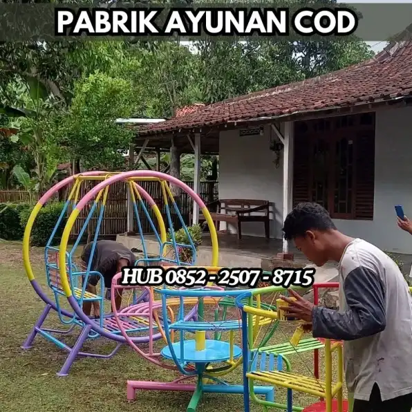 Hub 0852-2507-8715 PRODUKSI !! ayunan besi klasik Dan mainan playground outdoor Kec Mojosongo Boyolali Bayar COD Free Ongkir