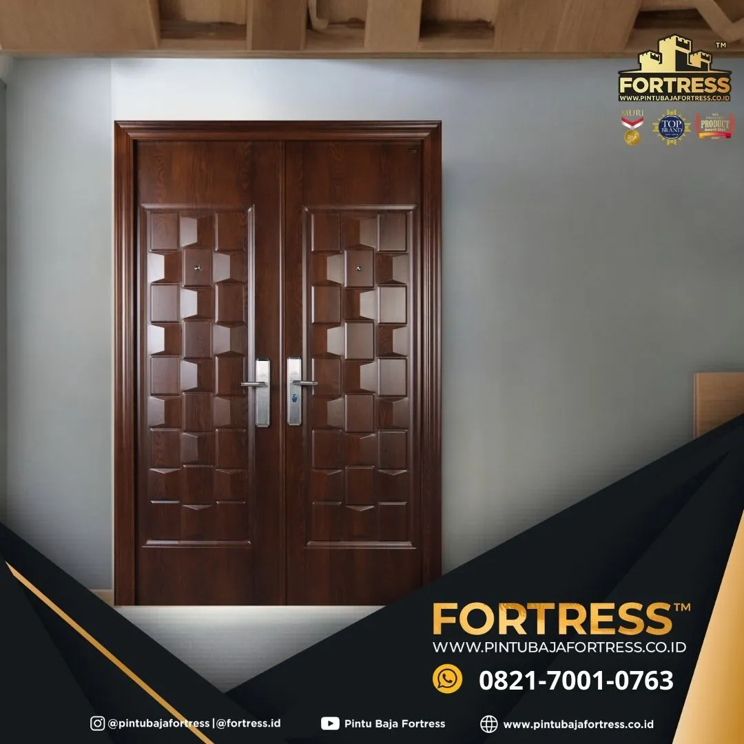 UNGGUL..!! WA 0821 7001 0763 (FORTRESS) Pintu Baja Jbs Motif Kayu Di Cirebon