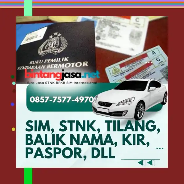 0857-7577-4970 Biro Jasa SIM WNA Jakarta Timur Bayar Setelah Selesai