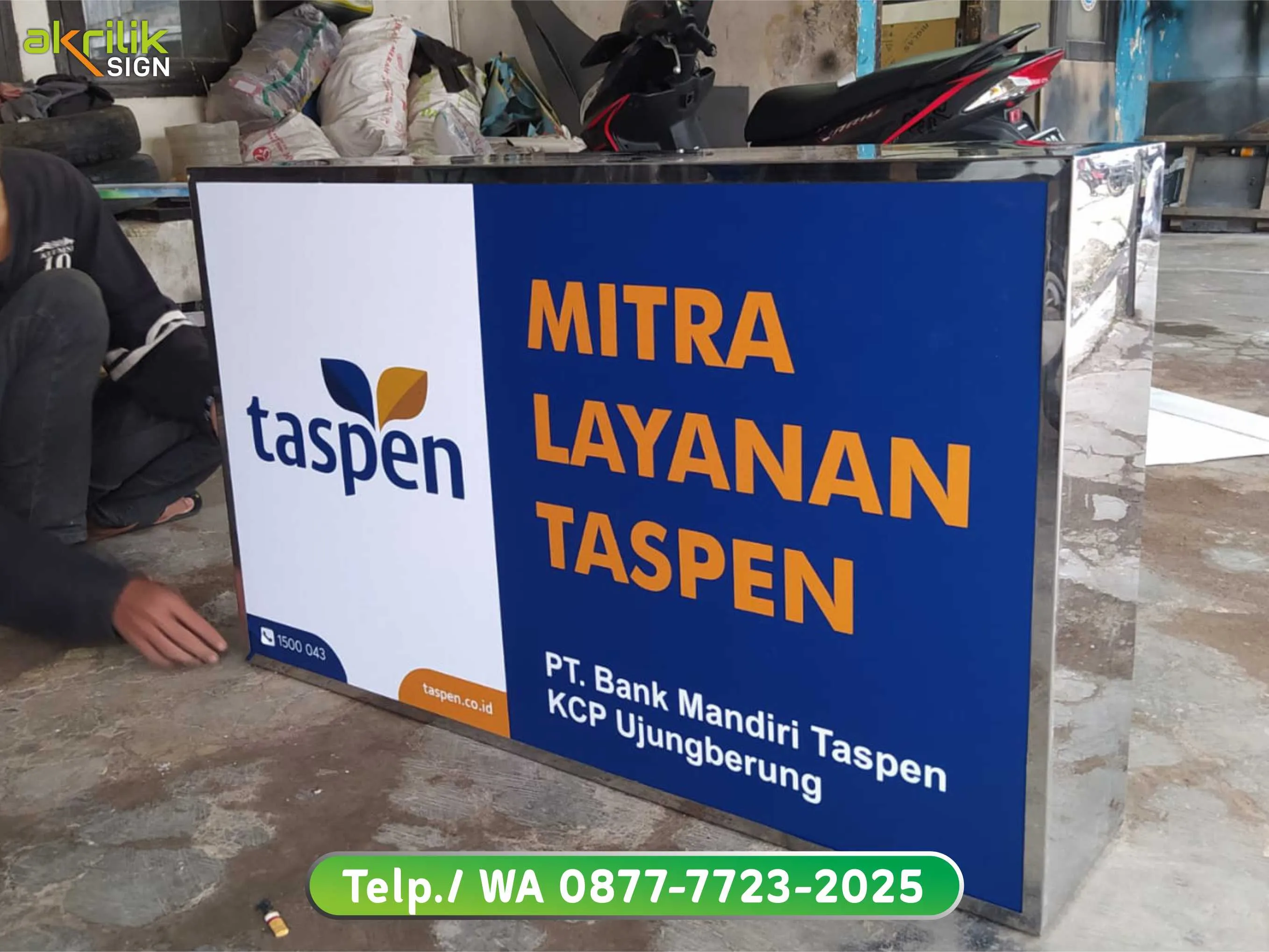 Signage Neon Box Bank Mandiri Taspen