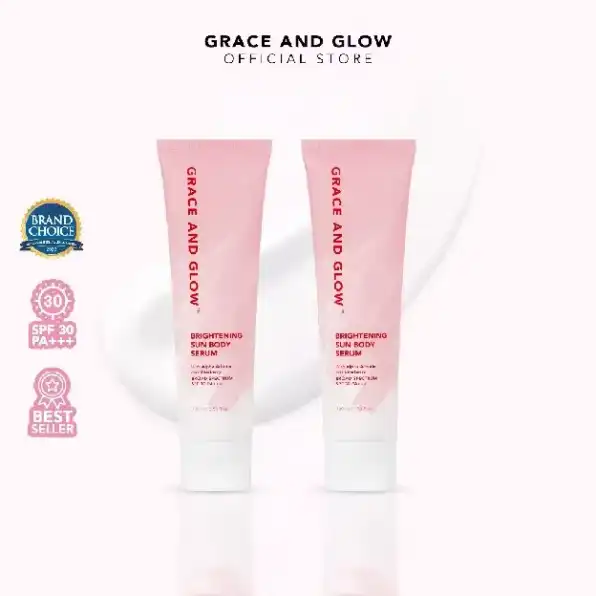 Grace and Glow Brightening Sun Lotion Body Serum SPF 30 PA+++ | Body Sunscreen Sunblock Badan Anti U