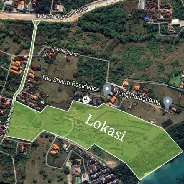 Dijual 5,9694 Ha. Jl. Asmara Villa Pantai Gunung Payung Nusa 2 Selatan Benoa Kuta Selatan