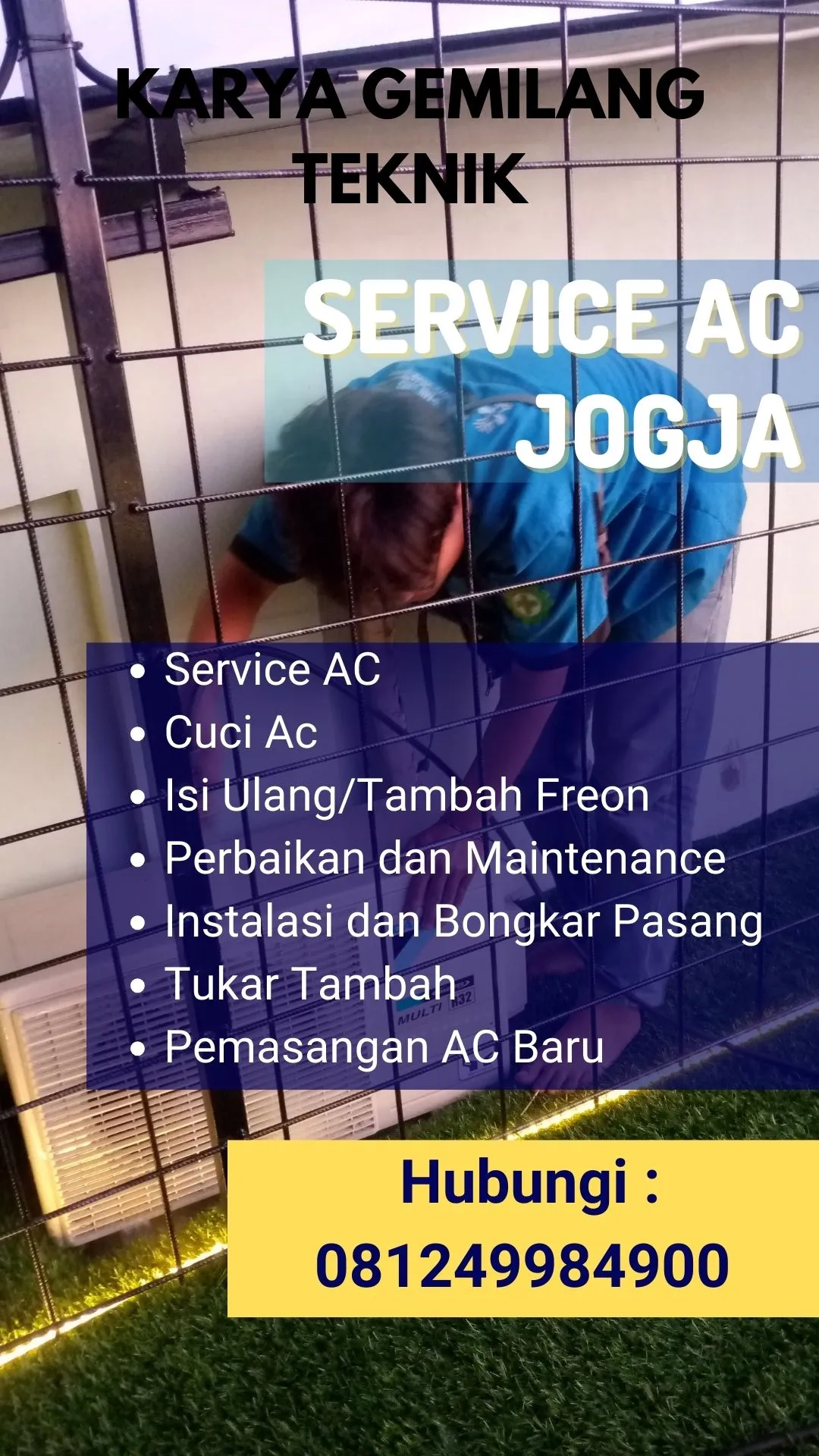 Service AC, Cuci AC, Pasang AC di Ngombol Purworejo