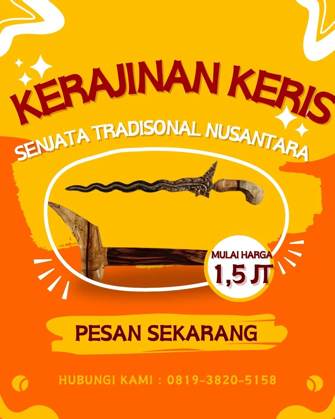 Berkah 0819-3820-5158 Tempat Jual Keris Bali Keris Bali  Media Pembelajaran Sejarah   Batang Depok Kerajinan Keris