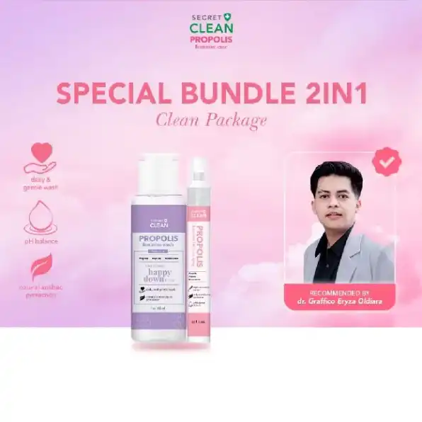 [2IN1 ALL VARIANT]  Secret Clean Pembersih & Perawatan Area Kewanitaan Isi 2 pcs (Wash & Spray)