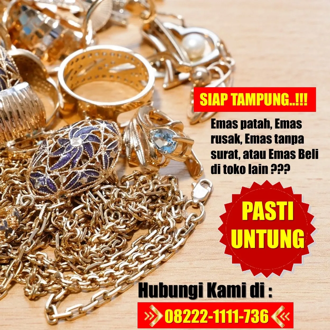 Hub0822-2111-1736, WA [ TANPA POTONGAN ], Harga Jual Beli Emas Cukim Kelapa Gading