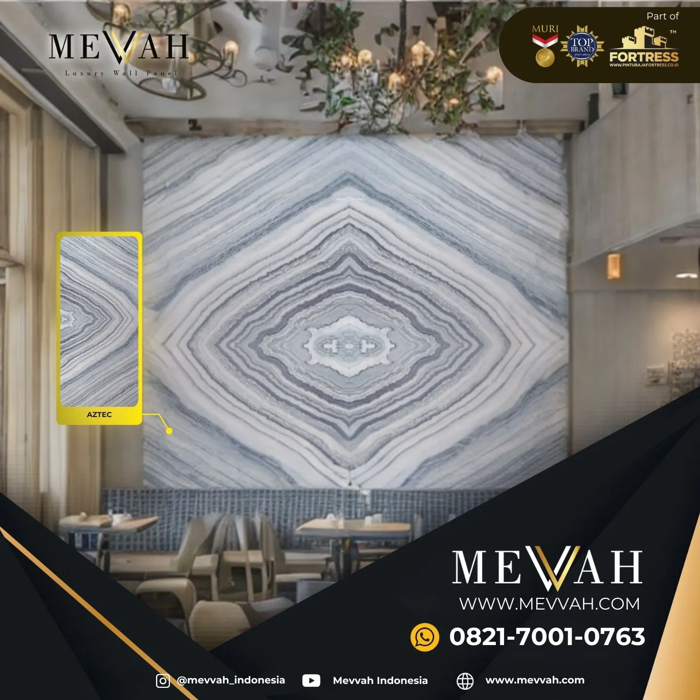 (MEVVAH) Jual Wall Panel Marmer Abu Abu Di Landak