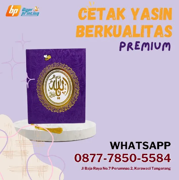 PREMIUM, Wa./Call 0877-7850-5584, Cetak Yasin Berkualitas, di Cipondoh Tangerang