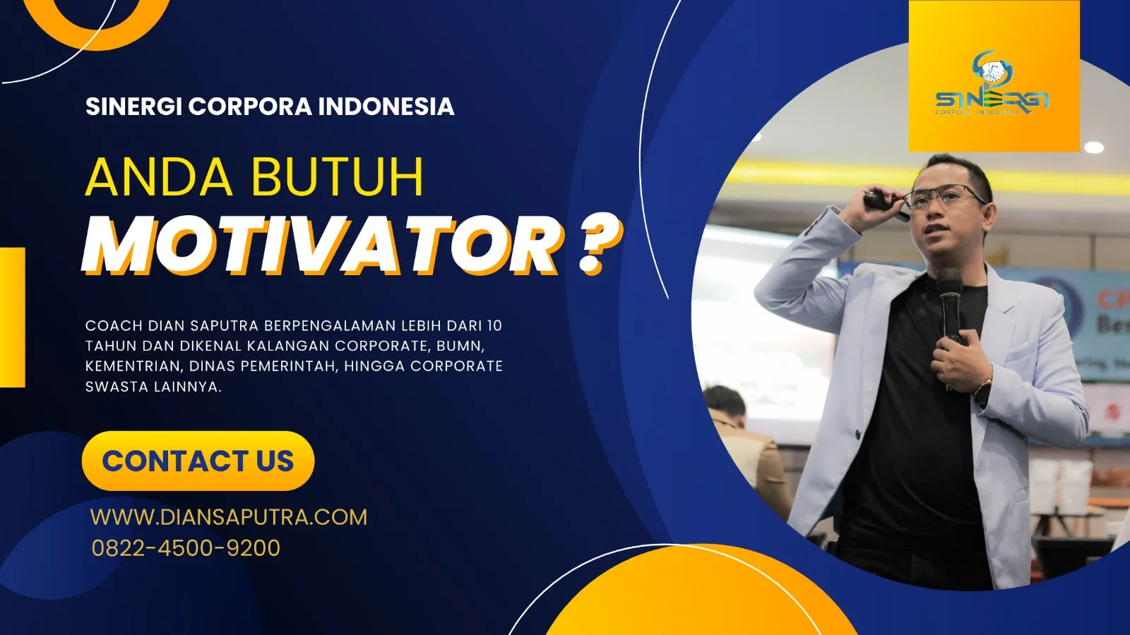 Pembicara Motivator Jepara, Terpercaya & Solutif, Dian Saputra